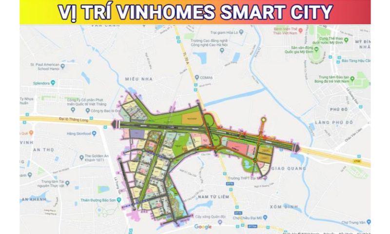 Vinhomes Smart City tọa lạc trên vị trí “đẹp”.